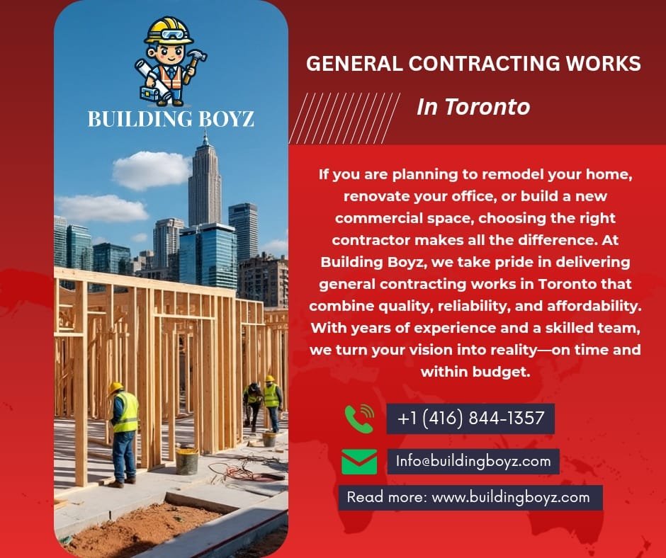 General contracting works in Toronto