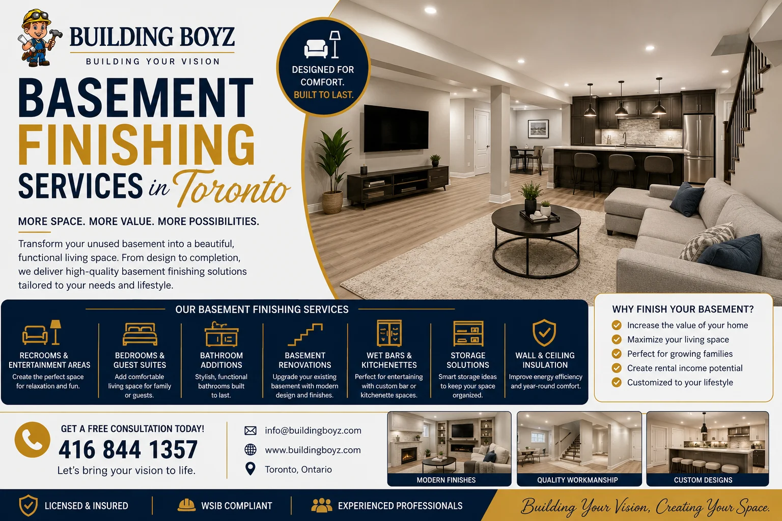 Basement Finishing Services in Toronto